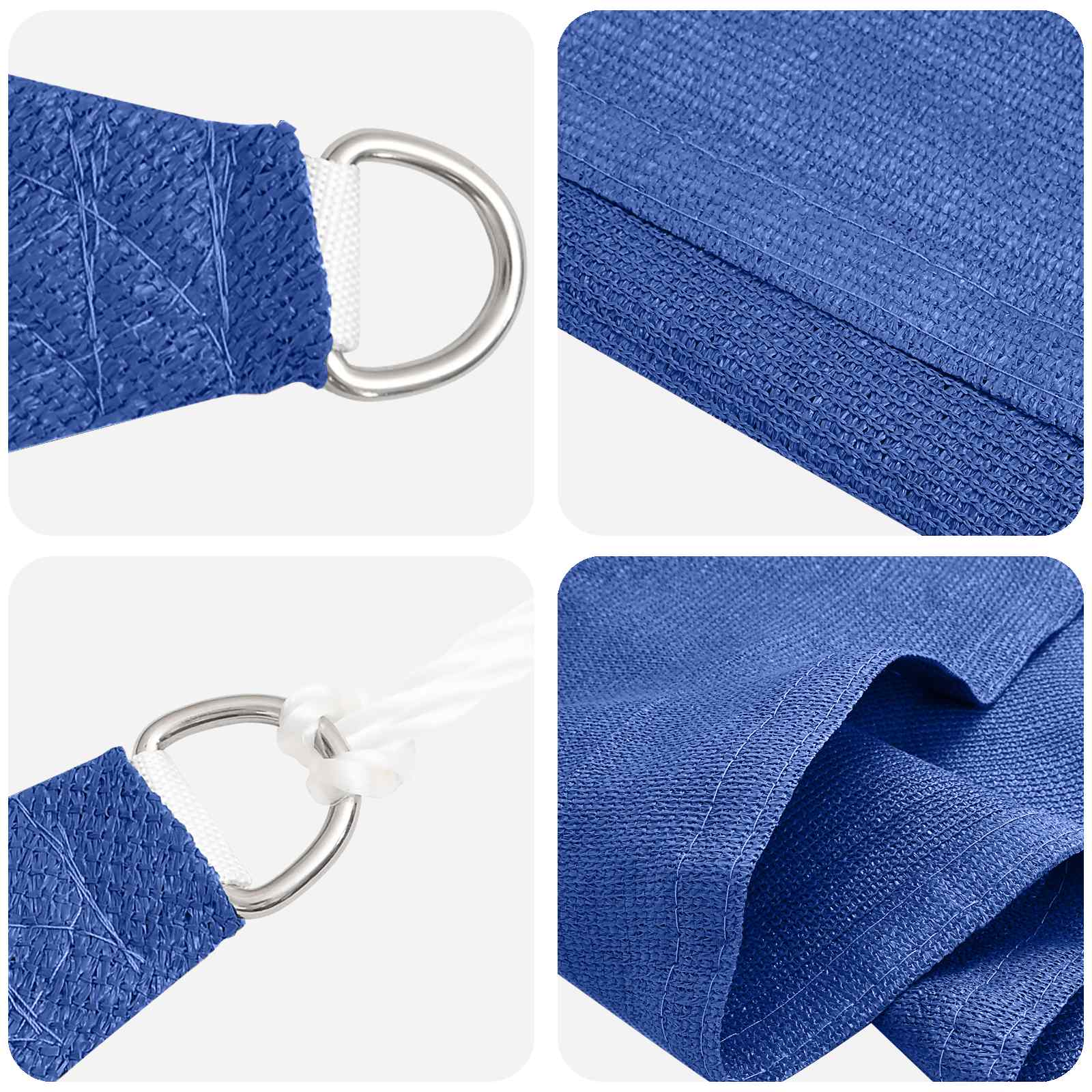 vidaXL Sunshade Sail 2 x 6 m HDPE Rectangular Blue 2