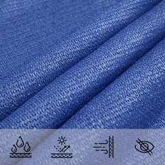 vidaXL Sunshade Sail 2 x 6 m HDPE Rectangular Blue 4