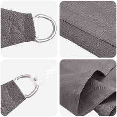 vidaXL Sunshade Sail 2 x 6 m HDPE Rectangular Light Grey 2