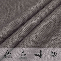 vidaXL Sunshade Sail 2 x 6 m HDPE Rectangular Light Grey 4