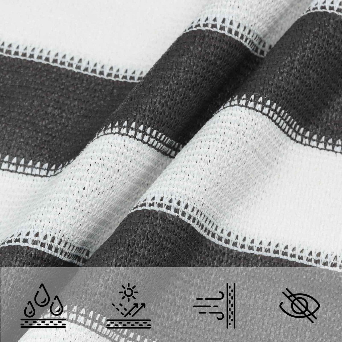 Sunshade Sail Anthracite White