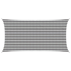 vidaXL Sunshade Sail Rectangular 2.5 x 5 m HDPE Anthracite and White 1