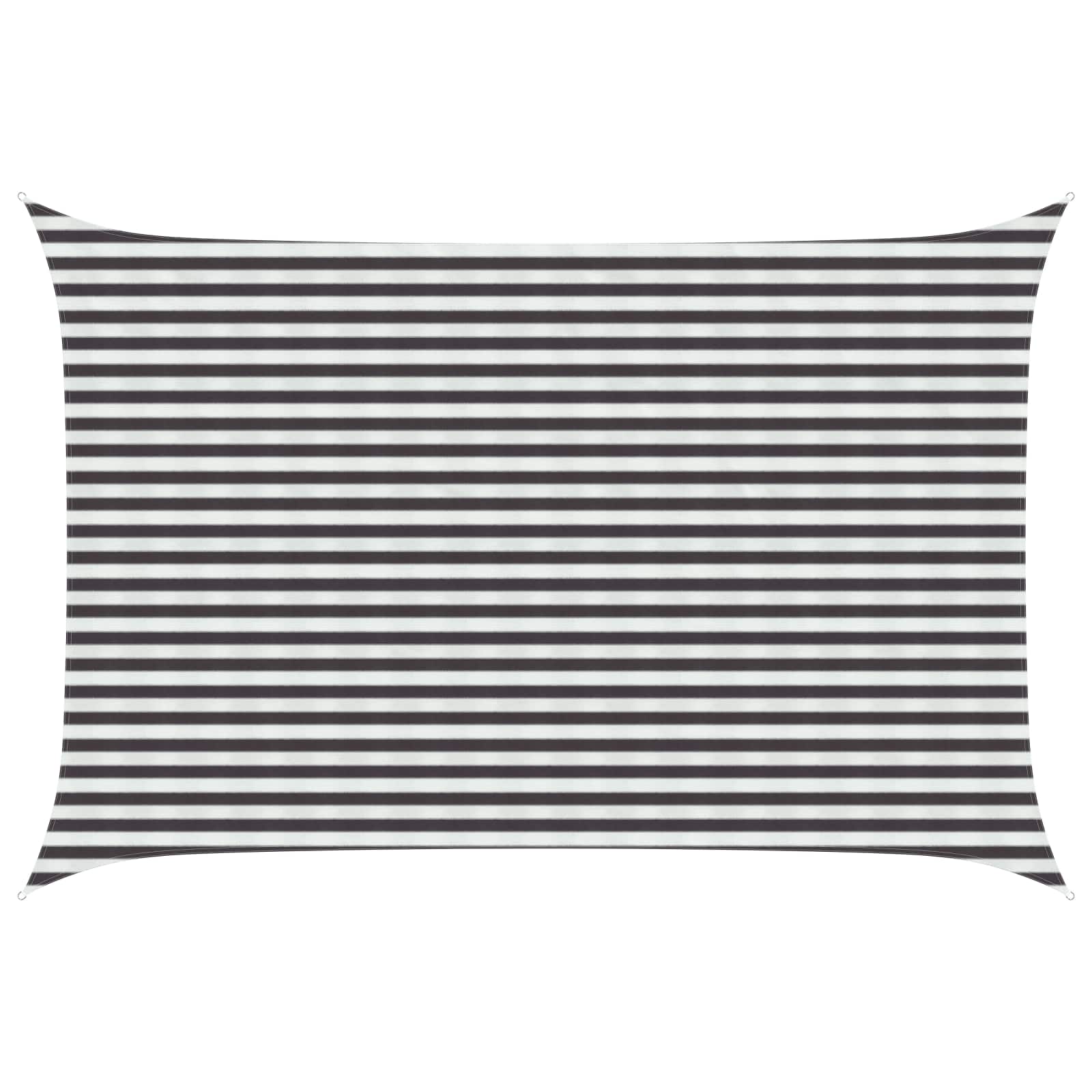 vidaXL Sunshade Sail 3 x 5 m HDPE Rectangular Anthracite and White 1