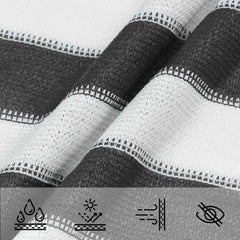 vidaXL Sunshade Sail 5 x 7 m HDPE Rectangular Anthracite and White 4