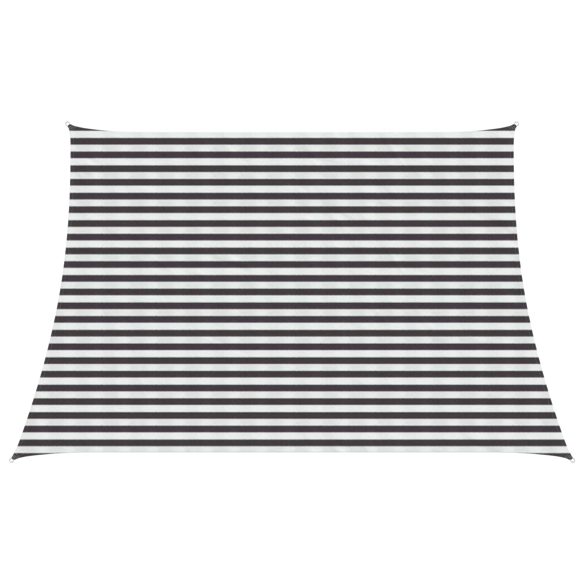 Sunshade Sail in Anthracite and White