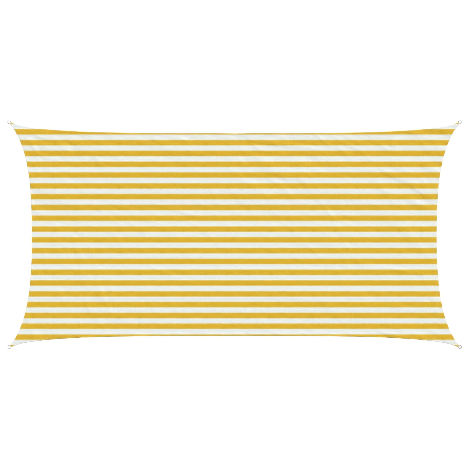 vidaXL Sunshade Sail 2.5 x 5 m HDPE Rectangular Yellow and White 1