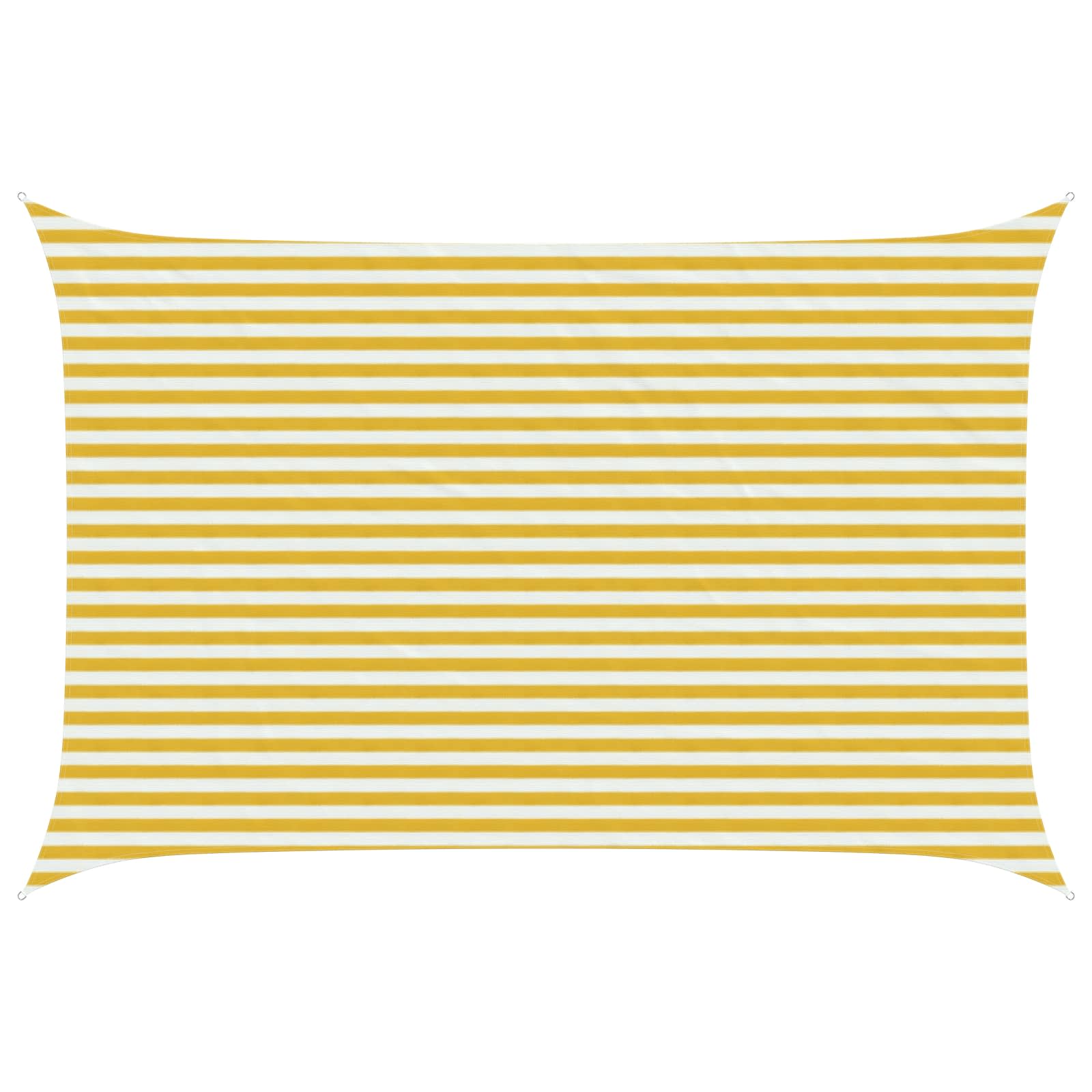 vidaXL Sunshade Sail 3 x 5 m HDPE Rectangular Yellow and White 1