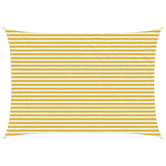 vidaXL Sunshade Sail 3.5 x 4.5 m HDPE Rectangular Yellow and White 1