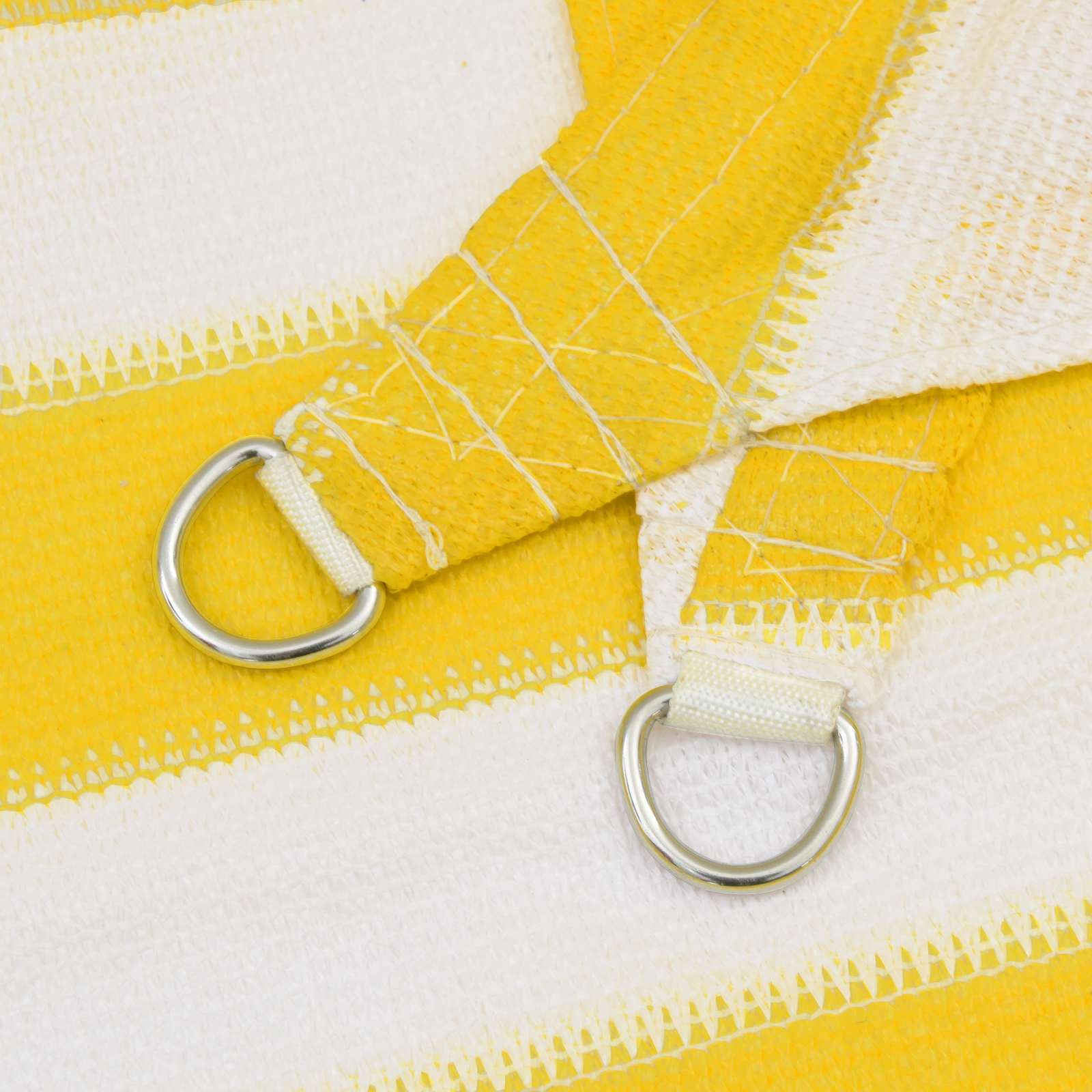 vidaXL Sunshade Sail 5 x 7 m HDPE Rectangular Yellow and White 3