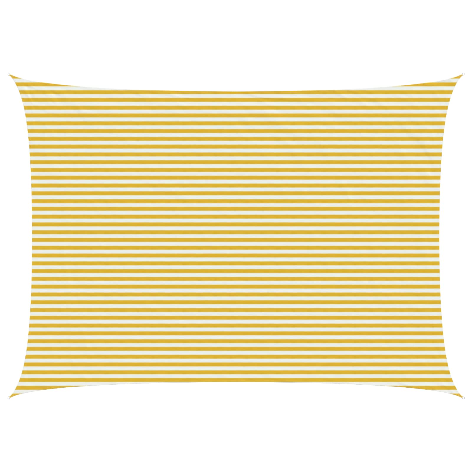 vidaXL Sunshade Sail 5 x 7 m HDPE Rectangular Yellow and White 1