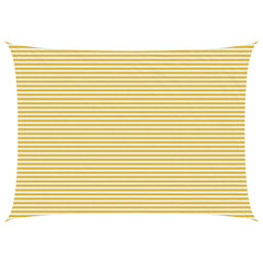 vidaXL Sunshade Sail 5 x 7 m HDPE Rectangular Yellow and White 1
