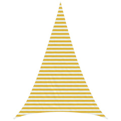 vidaXL Sunshade Sail 5 x 6 x 6 m HDPE Triangular Yellow and White 1