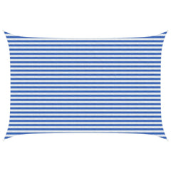 vidaXL Sunshade Sail 3 x 4.5 m HDPE Rectangular Blue and White 1