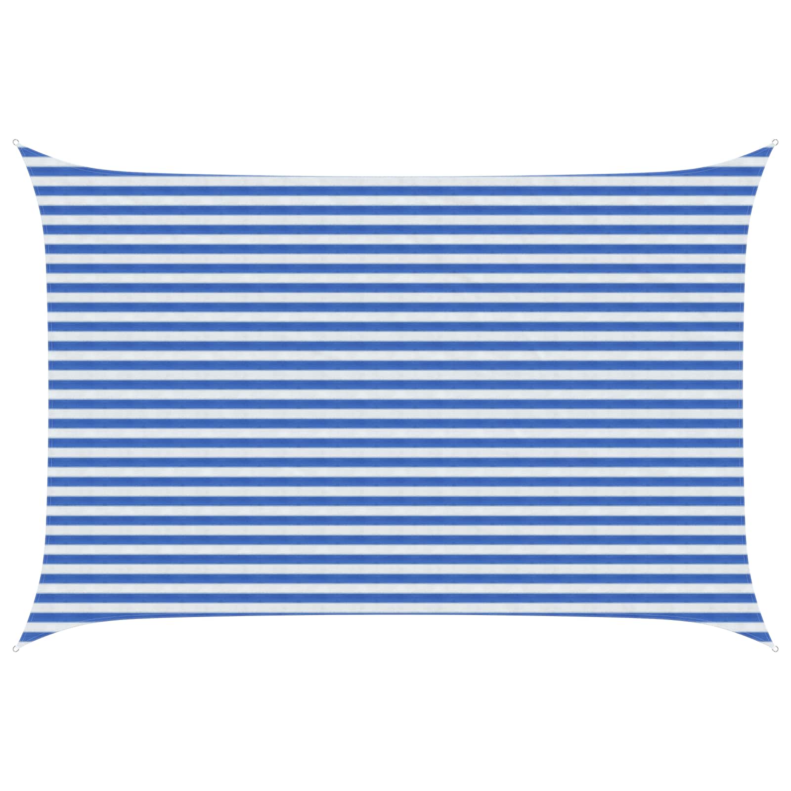 vidaXL Sunshade Sail 3 x 5 m HDPE Rectangular Blue and White 1