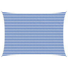 vidaXL Sunshade Sail 3.5 x 4.5 m HDPE Rectangular Blue and White 1