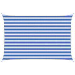 vidaXL Sunshade Sail 4 x 7 m HDPE Rectangular Blue and White 1