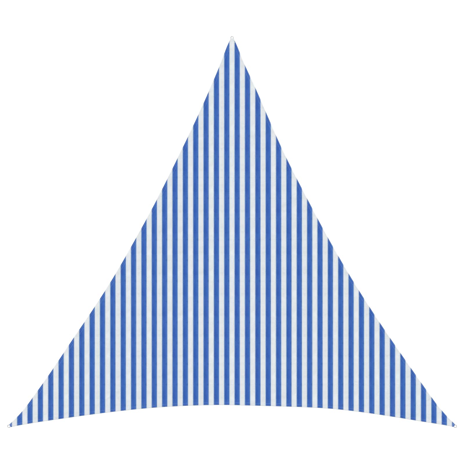 vidaXL Sunshade Sail 6 x 6 x 6 m HDPE Triangular Blue and White 1