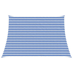 vidaXL Sunshade Sail 4 / 5 x 3 m HDPE Rectangular Blue and White 1