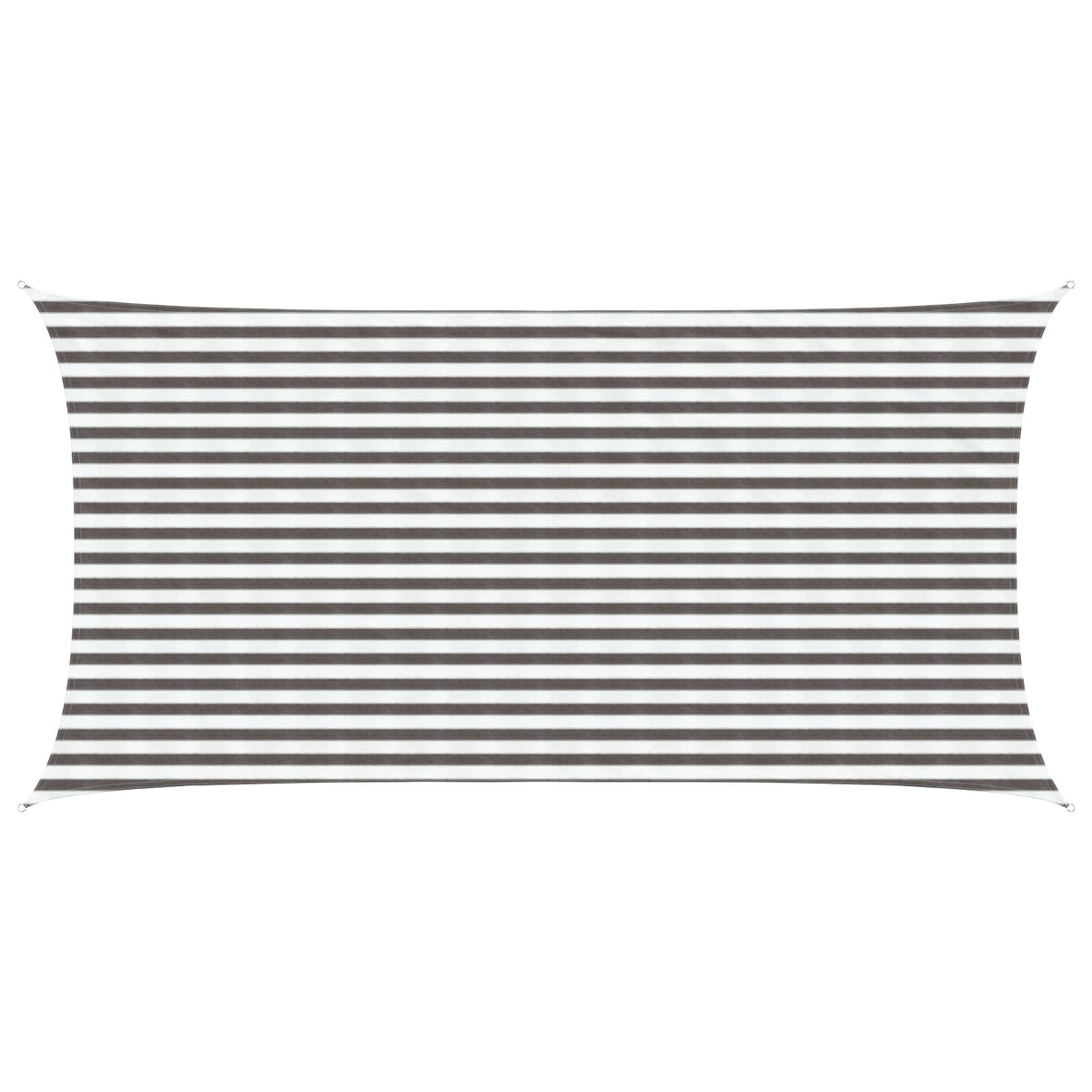 Sunshade Sail Rectangular Light Grey and White