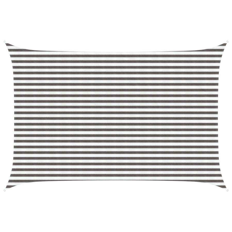 vidaXL Sunshade Sail Rectangular 3 x 4 m HDPE Light Grey and White 1