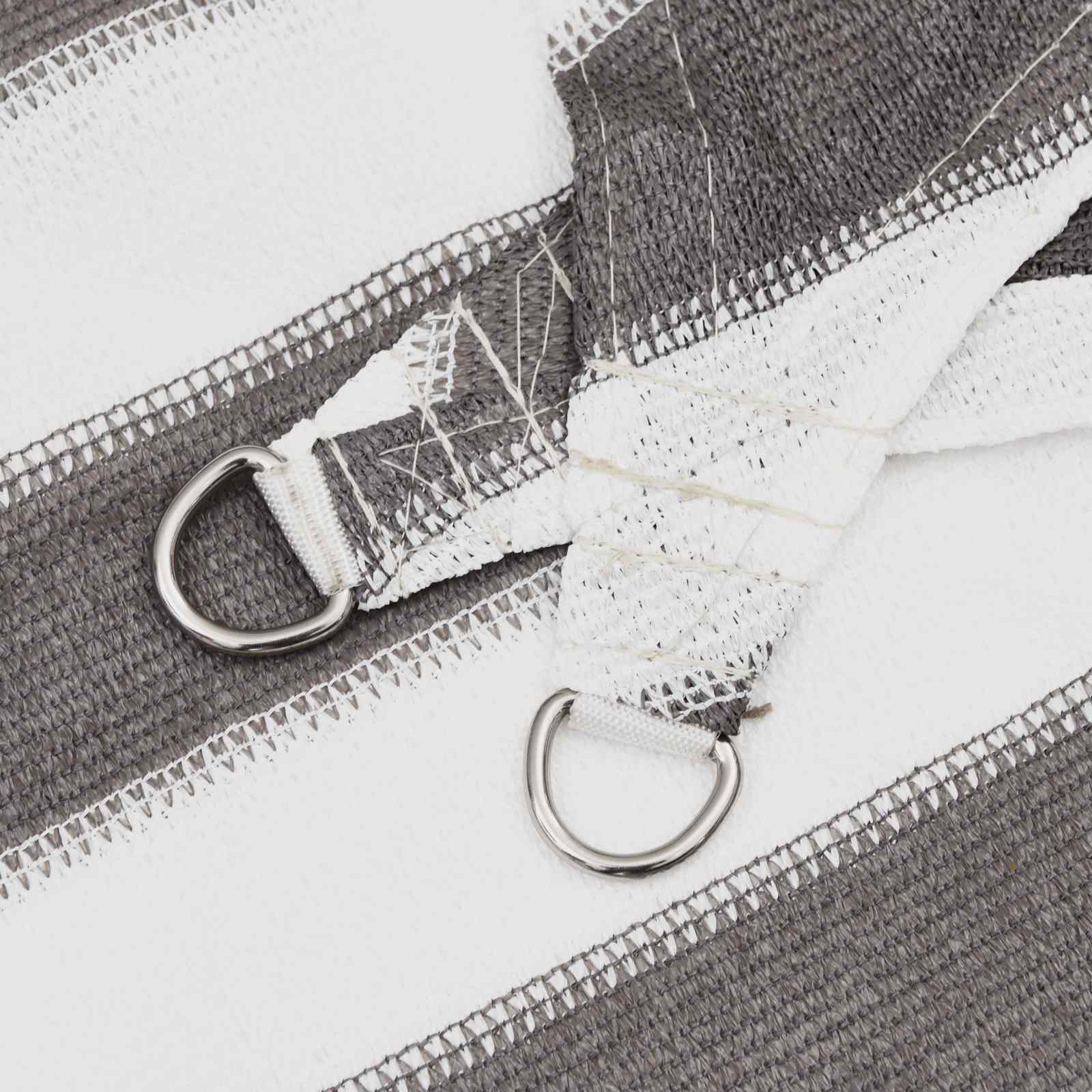 vidaXL Sunshade Sail 3.5 x 4.5 m HDPE Rectangular Light Grey and White 3