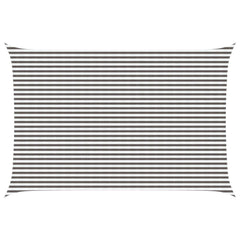 vidaXL Sunshade Sail 4 x 7 m HDPE Rectangular Light Grey and White 1