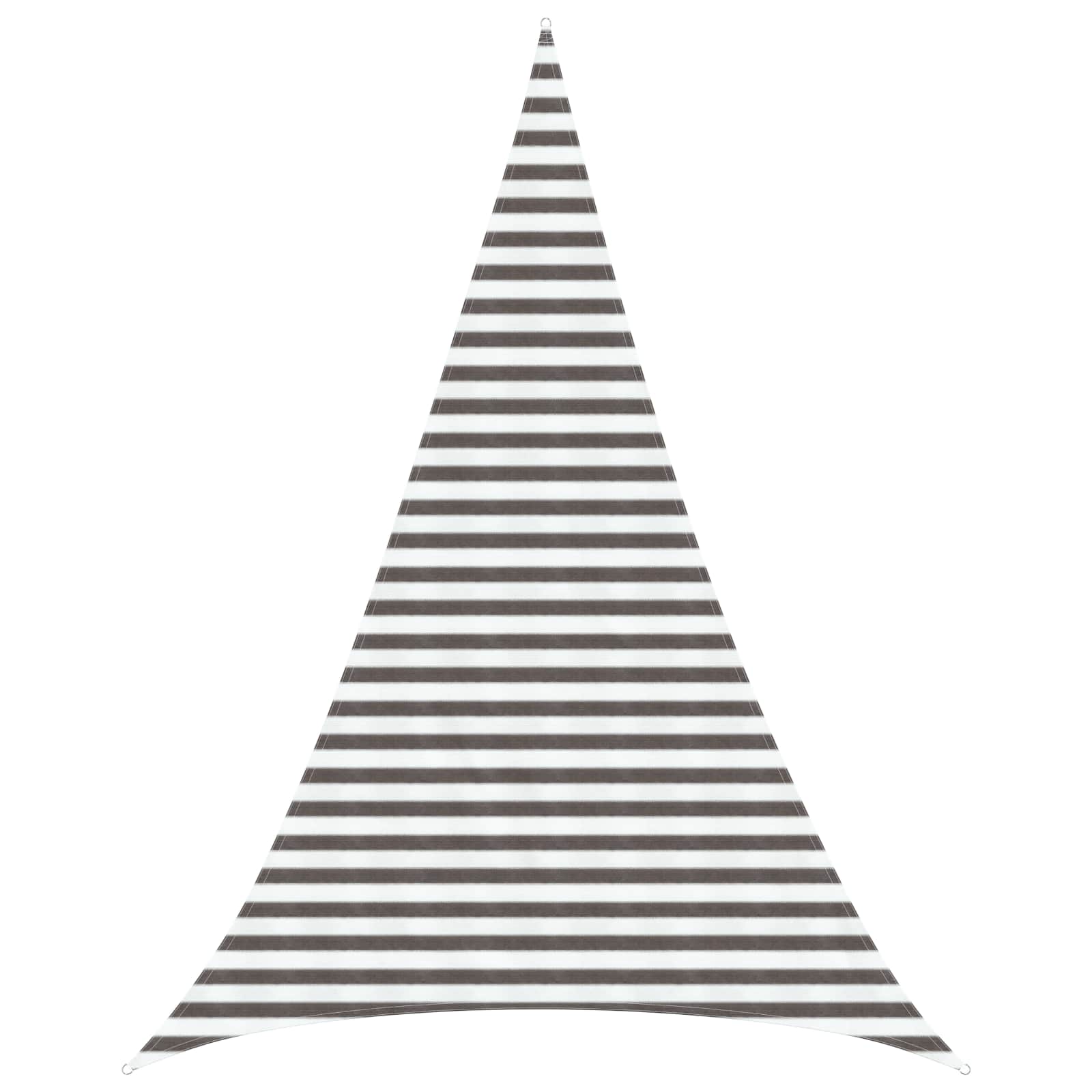 vidaXL Sunshade Sail 5 x 6 x 6 m HDPE Triangular Light Grey and White 1