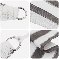 vidaXL Sunshade Sail 4 / 5 x 4 m HDPE Rectangular Light Grey and White 2