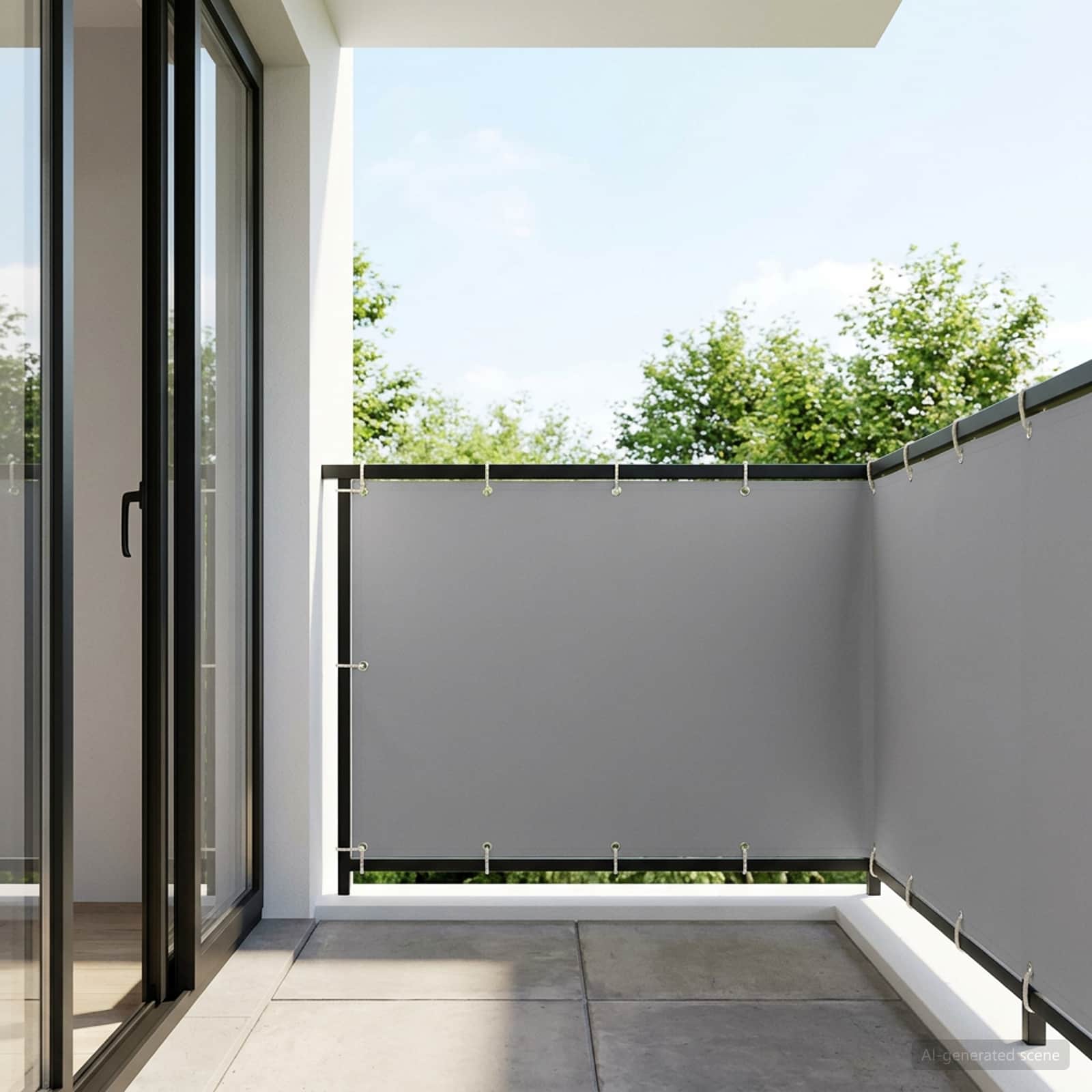 vidaXL Balcony Privacy Screen 150 x 700 cm Fabric with PU Coated 1