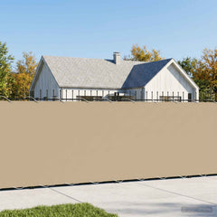 vidaXL Balcony Privacy Screen 200 x 400 cm Fabric with PU Coated Beige 1