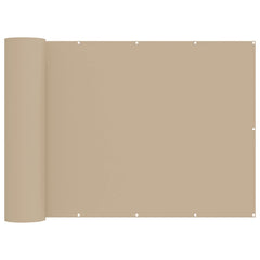 vidaXL Balcony Privacy Screen 180 x 600 cm Fabric with PU Coated Beige 2