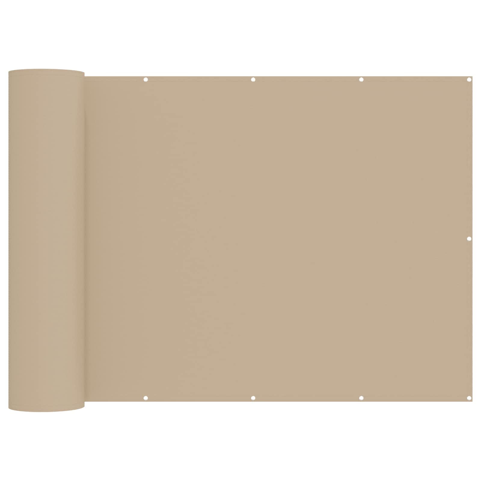 vidaXL Balcony Privacy Screen 180 x 700 cm Fabric with PU Coated Beige 2