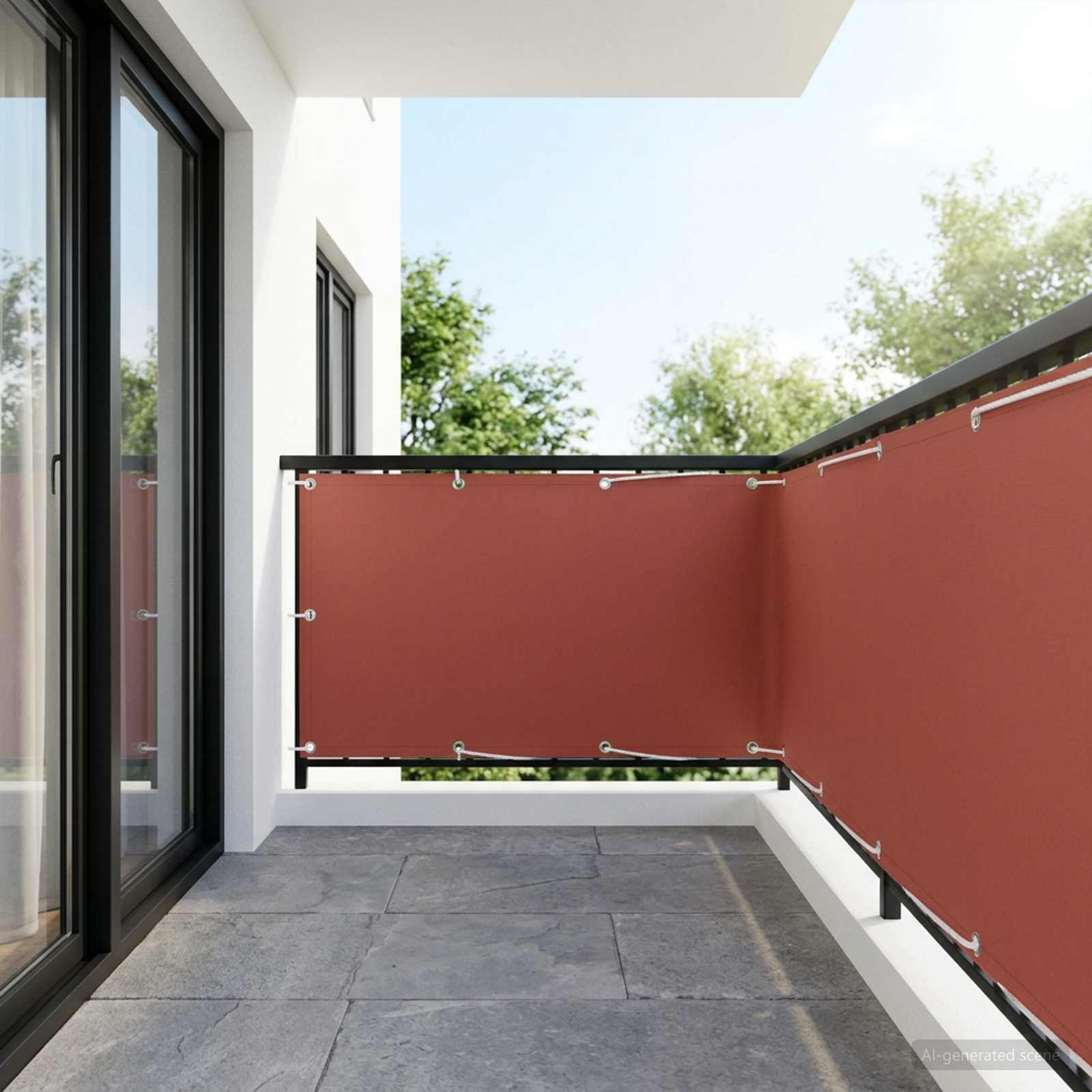 vidaXL Balcony Privacy Screen 150 x 700 cm Fabric with PU Coated 1