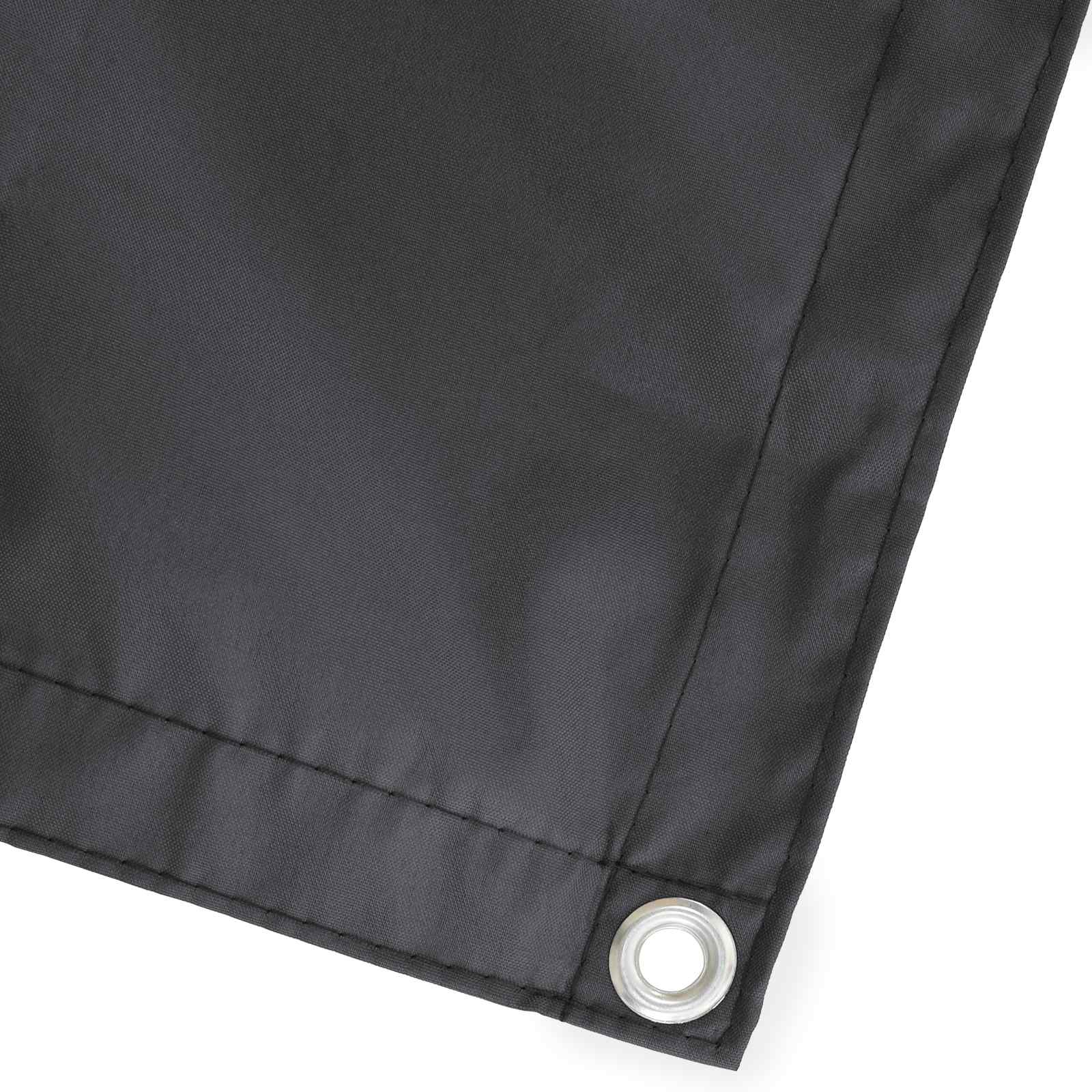 vidaXL Balcony Privacy Screen 200 x 600 cm Fabric with PU Coated Black 3