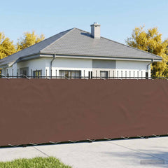 vidaXL Balcony Privacy Screen 150 x 700 cm Fabric with PU Coated Brown 1