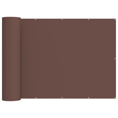 vidaXL Balcony Privacy Screen 180 x 700 cm Fabric with PU Coated Brown 2