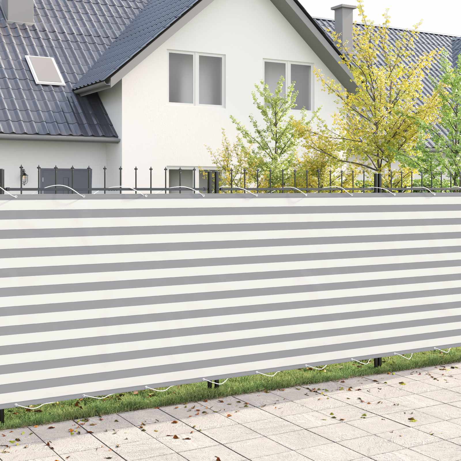 vidaXL Balcony Privacy Screen 150 x 600 cm Fabric with PU Coated 4