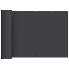 vidaXL Balcony Privacy Screen 1.2 x 25 m Fabric with PU Coated Black 2
