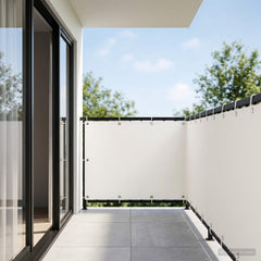 vidaXL Balcony Privacy Screen 1.5 x 25 m Fabric with PU Coated White 3