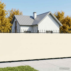 vidaXL Balcony Privacy Screen 1.8 x 25 m Fabric with PU Coated Cream 1