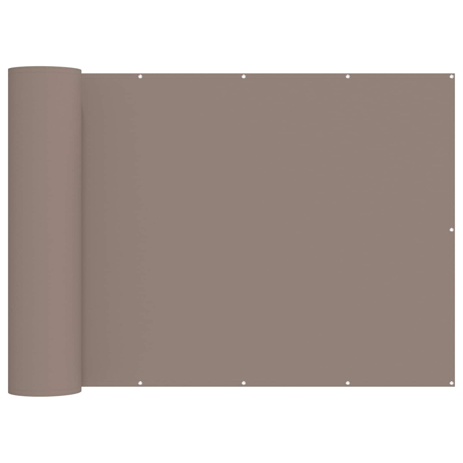 vidaXL Balcony Privacy Screen 1.8 x 25 m Fabric with PU Coated Taupe 2