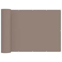 vidaXL Balcony Privacy Screen 1.8 x 25 m Fabric with PU Coated Taupe 2
