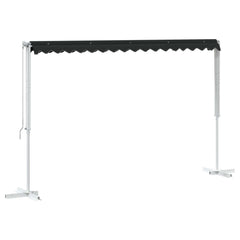 vidaXL Free Standing Awning 4 x 3 m Polyester Anthracite 3