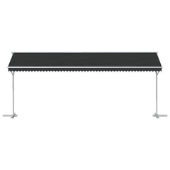 vidaXL Free Standing Awning 6 x 3 m Polyester Anthracite 4