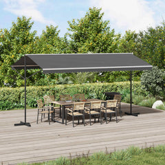 vidaXL Free Standing Awning 5 x 3 m Polyester Grey 1