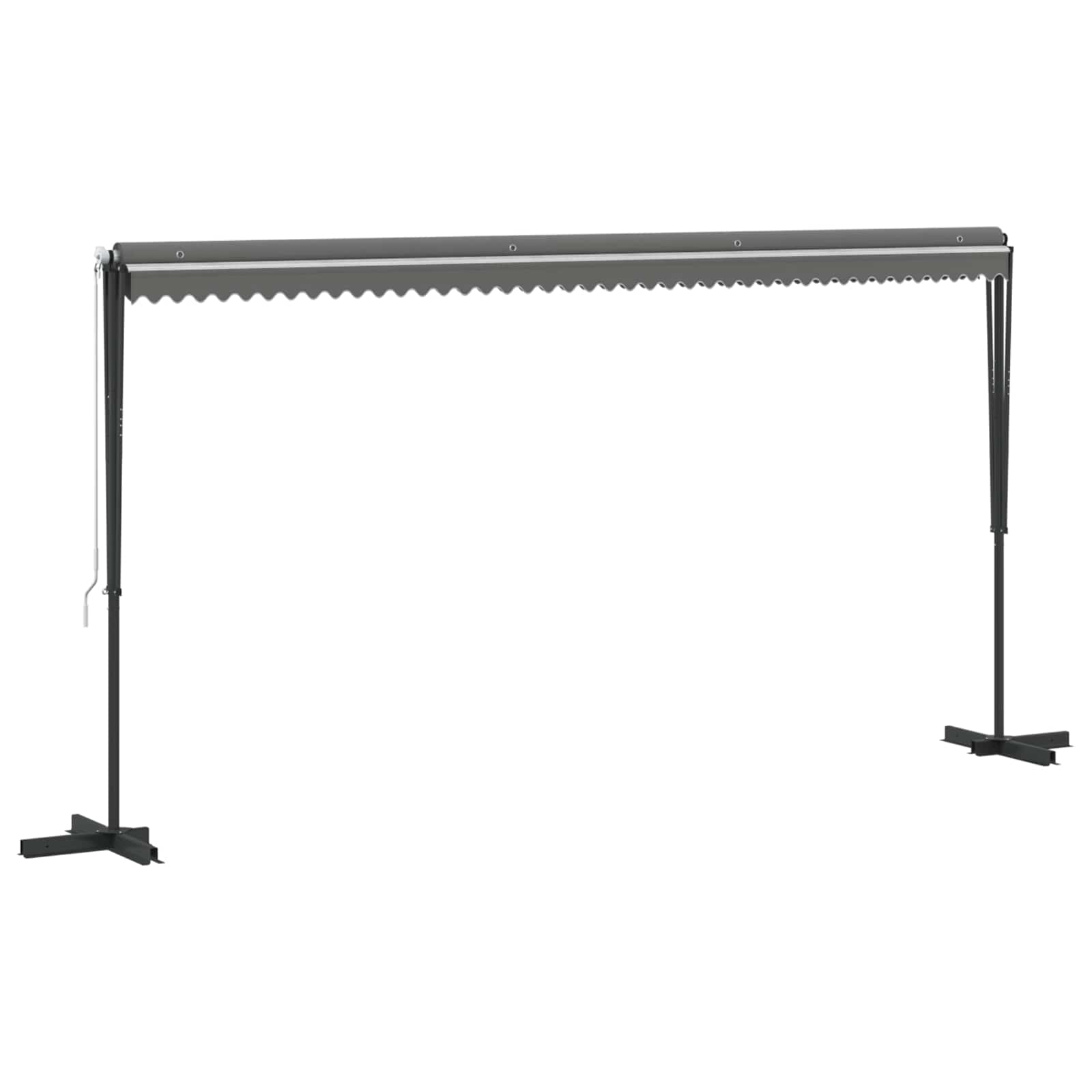 vidaXL Free Standing Awning 5 x 3 m Polyester Grey 3