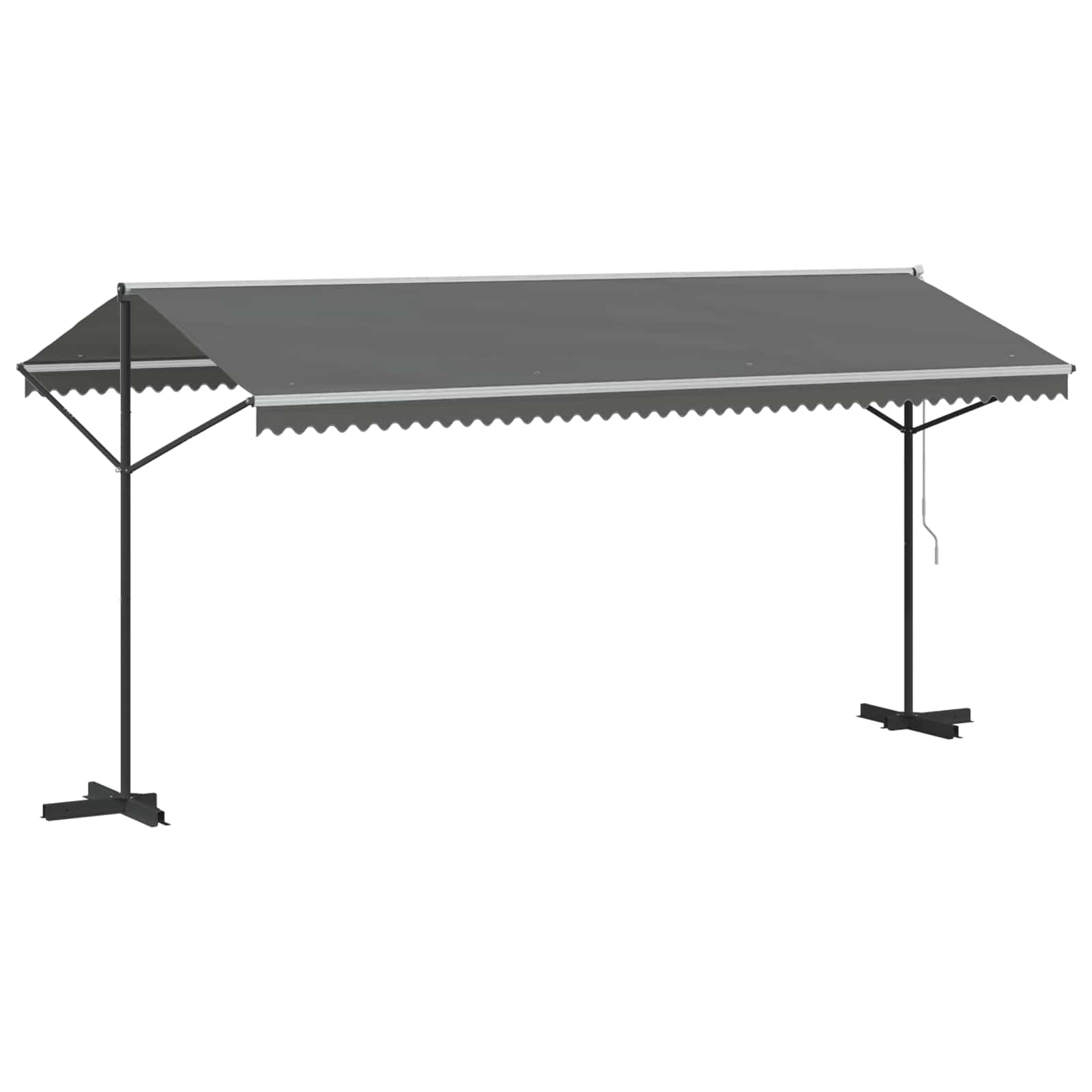 vidaXL Free Standing Awning 5 x 3 m Polyester Grey 6