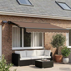 Manual Awning with Solar LED 3 x 2.5 m Anthracite Taupe