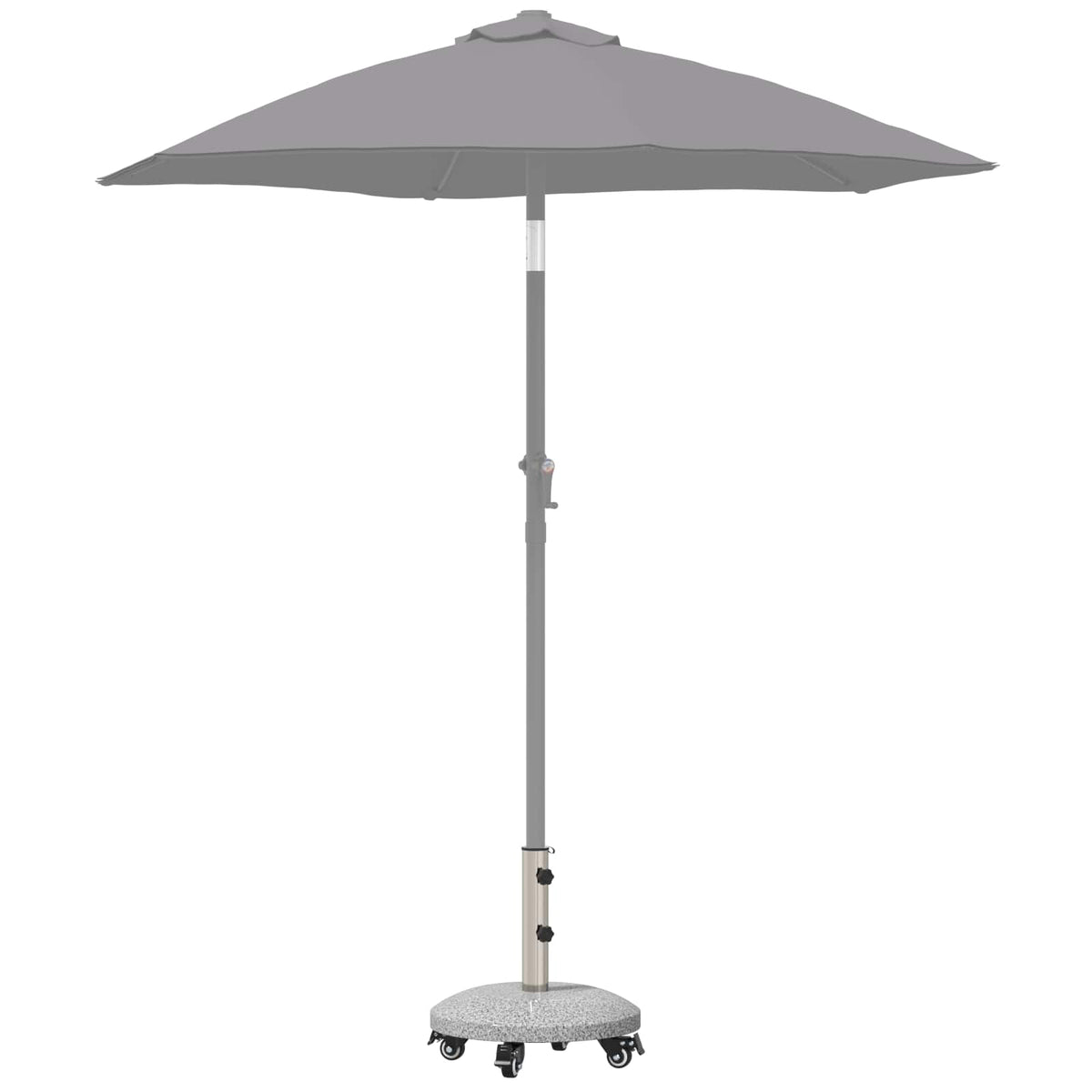 Parasol Base for 40-50 Pole 26.75 kg Grey with wheel