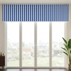 vidaXL Outdoor Roller Blind 90% UV Block Blue and White Stripe HDPE 3